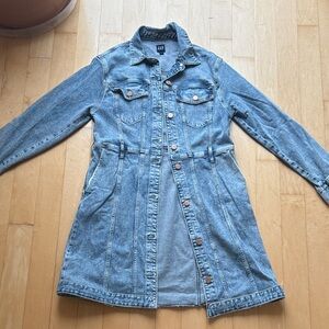GAP Longline Blue Denim Dress